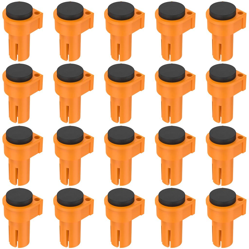 20Pcs Bench Clamp Set 19/20mm Woodworking Dog Hole Clamp Workbench Stop Premium Woodworking Table Stop with Non-Slip Pad