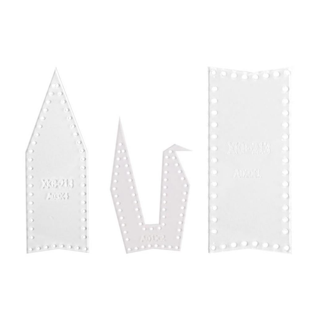 Transparent Acrylic Templates Wallet Pattern Acrylic Stencils Keychains Pattern Acrylic Templates for Leather Crafts