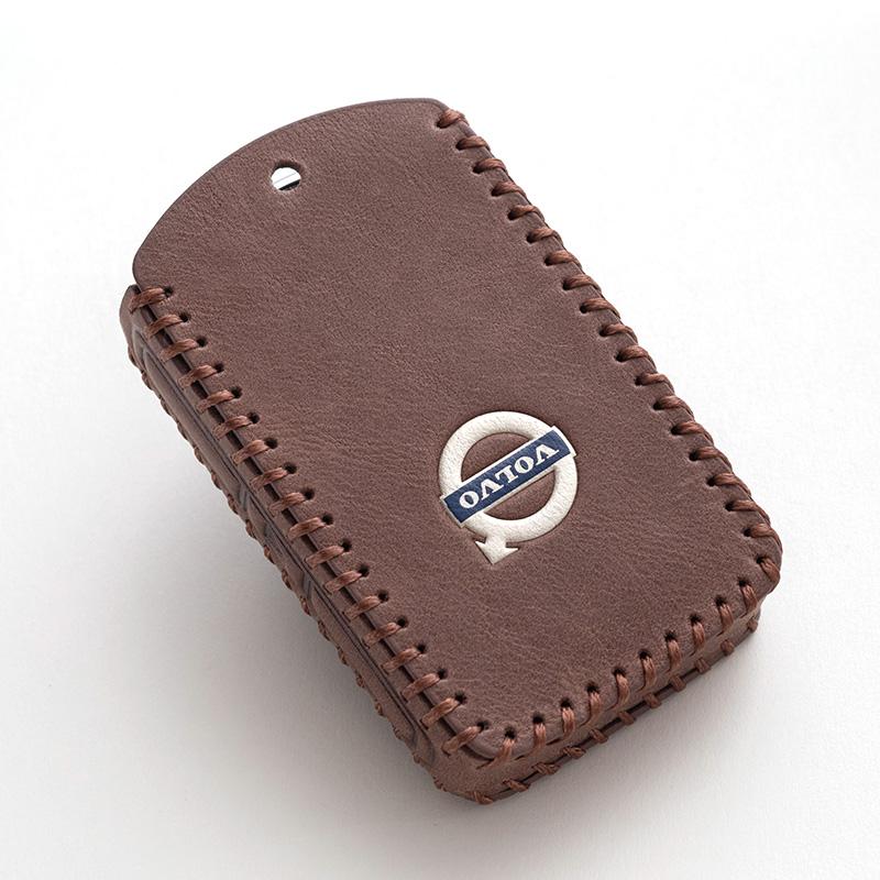 hzmuq8 New Leather Car Smart Remote Key Case Cover Holder Shell Fob For Volvo XC60 XC40 XC90 S90 V60 S60 V90 C40 Polestar 1 Polestar 2