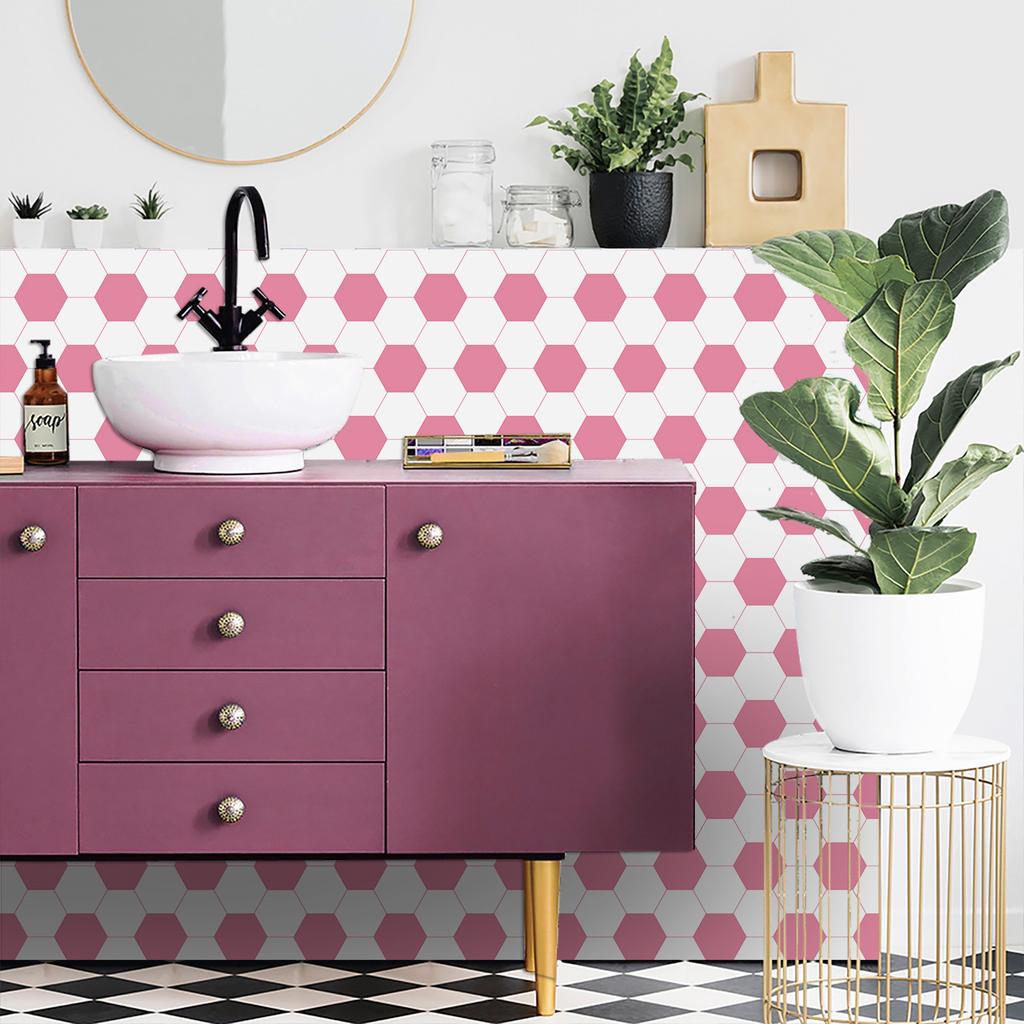 Modern Simple Hexagonal Pattern Peel and Stick Wallpaper Self Adhesive Contact Paper Removable Waterproof Wallpaper For Furniture Renovation