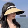 Foldable Straw Beach Hat UV Protection Hat Visor Cap Empty Top Hat  Summer Outdoor Activities