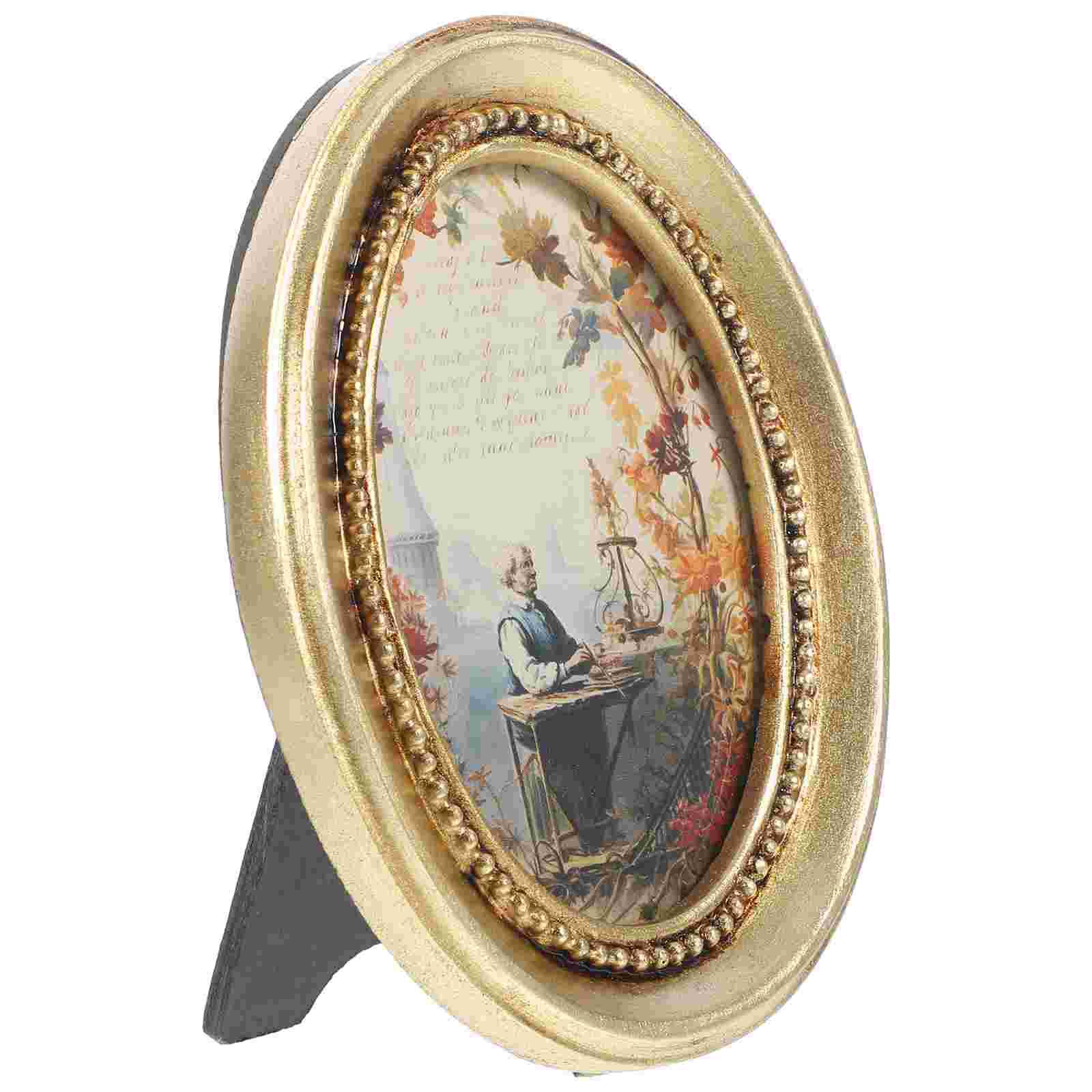 

Фоторамка Винтажный Декор Маленькая Картина Европейский Стиль Дисплей Смола Стена Детский Стол 10.50X8.50X1.10CM