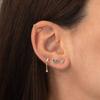 New Design Gold Color Moon Star Minimal Drop Earrings For Women Small Crystal Chain Butterfly Piercing Earring Korean Jewelry