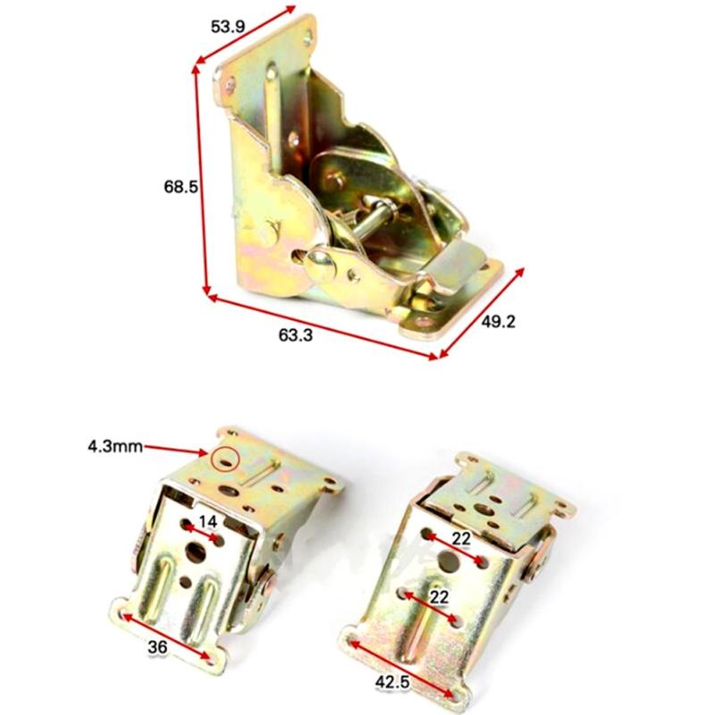 90 Degrees Collapsible Support Frame Self-Locking Hinge Table Leg Fittings