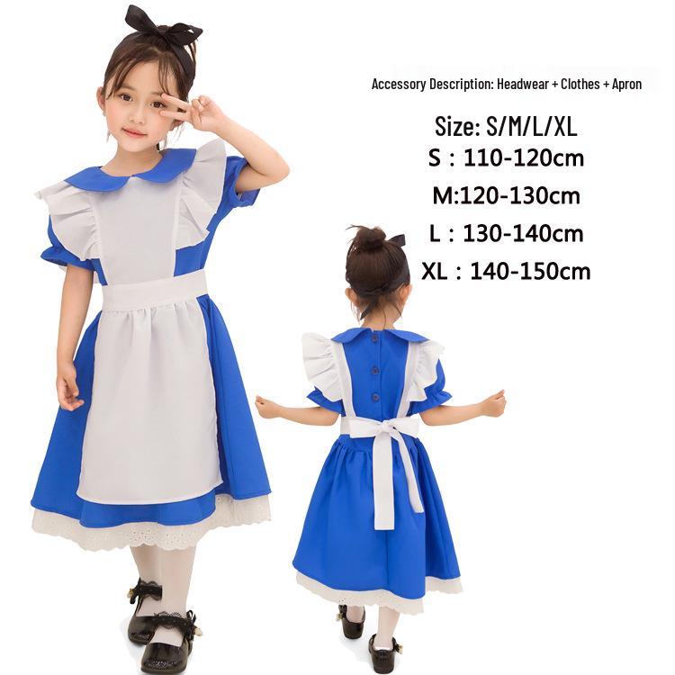 Wizard of Oz Tin Man Scarecrow Girl Costume - Kids  Halloween Cosplay 110 cm