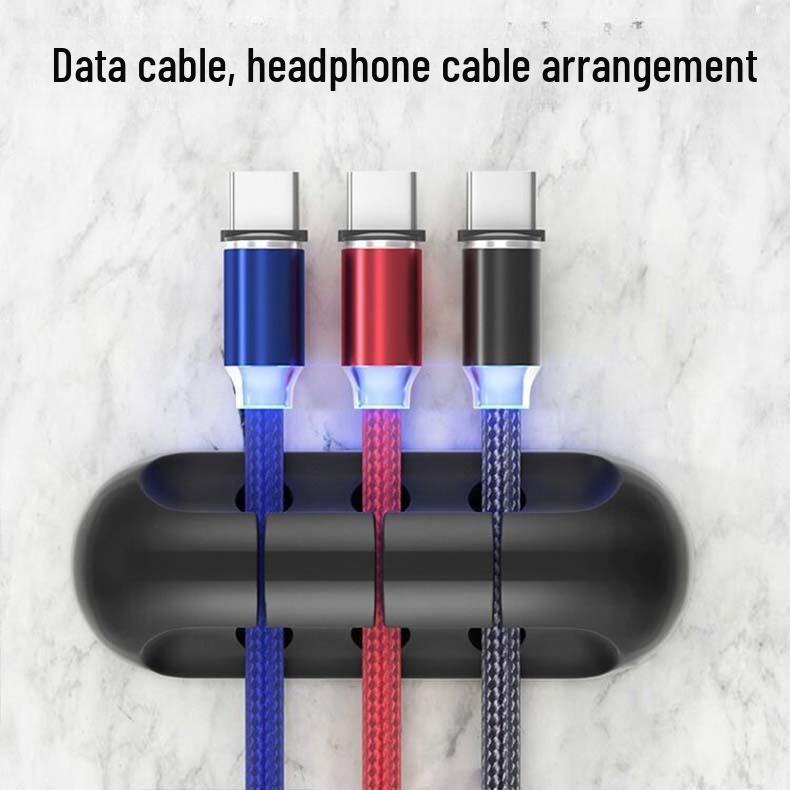 Silicone Self-Adhesive Cable Organizer for Power Cords, Mouse, Earphones, and Mobile Devices
