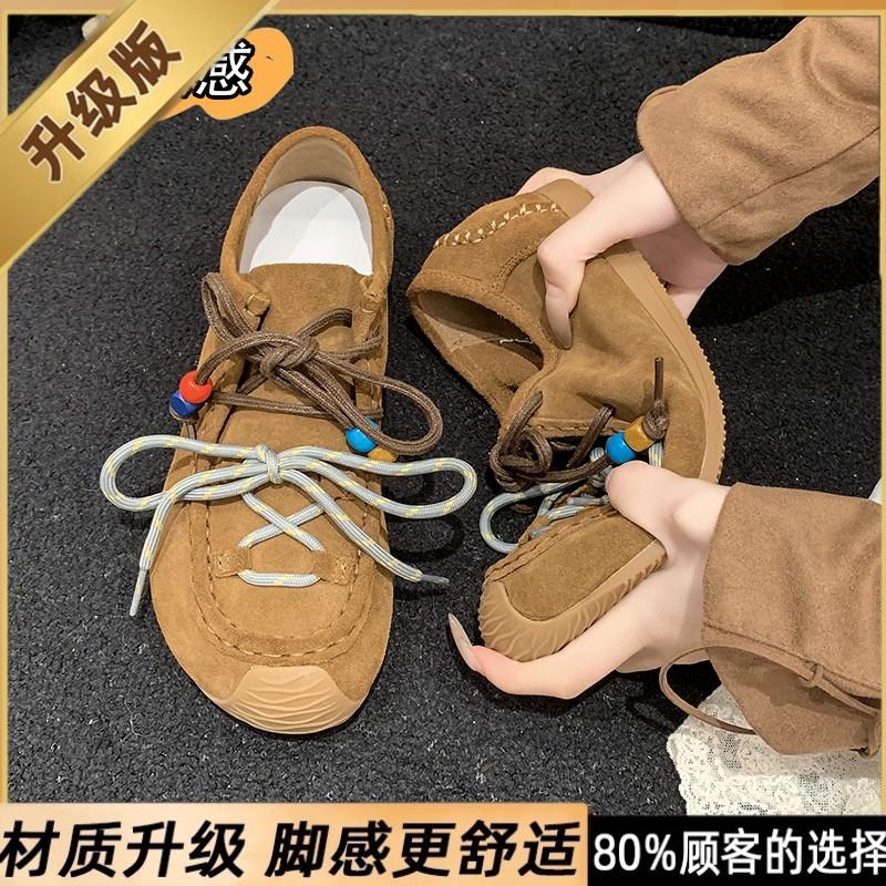 

Звездный ретро тренд обувь-кенгуру на плоской подошве женская 2025 осень новая повседневная матовая кожа Birkende тренировочная обувь 40 светло-коричневого