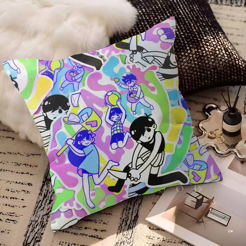 OMORI GAME Pillow Anime Pillow Sofa Bed Head Pillow Cover Cushion Cover 45x45 Cm Fashion