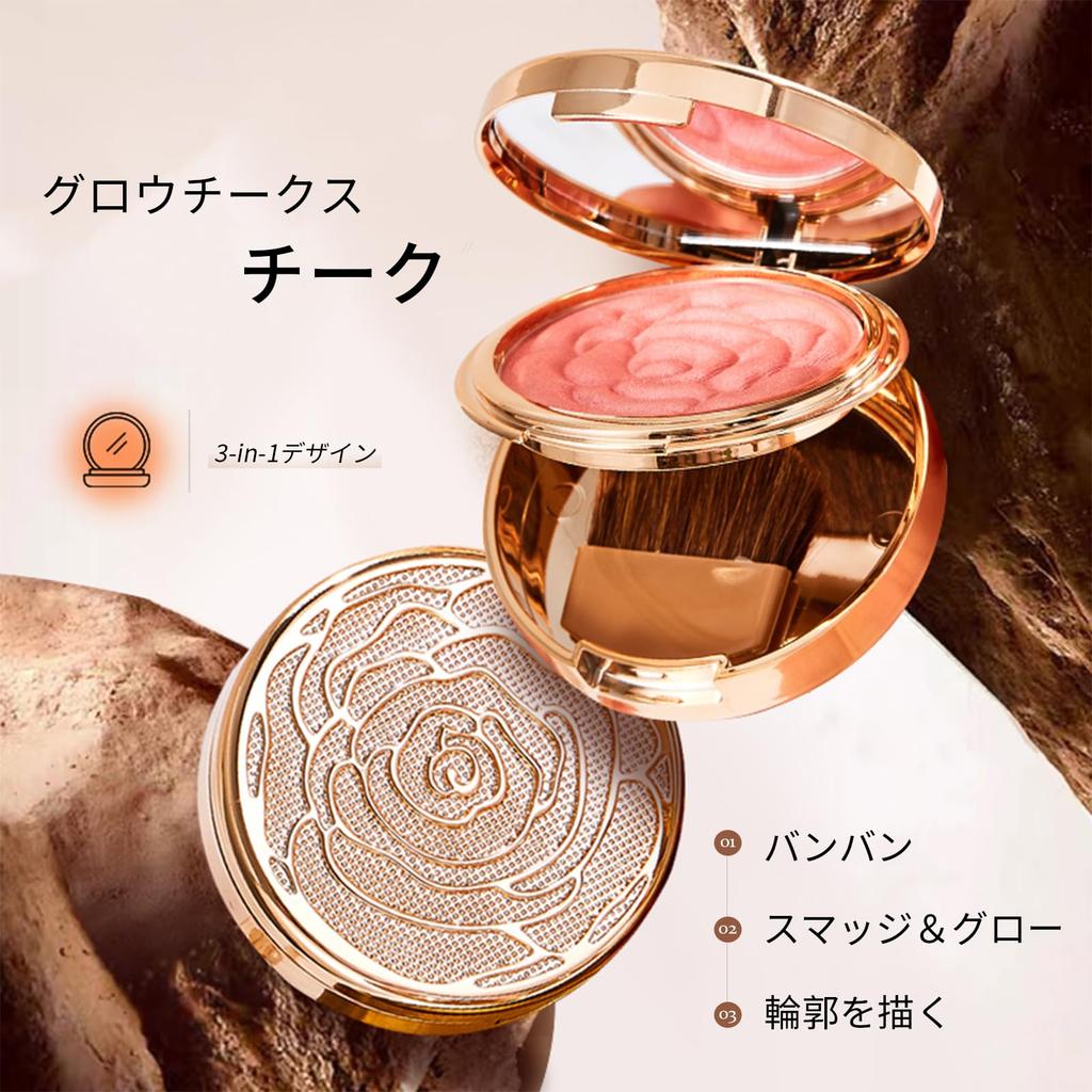 SWEET NIGHT Cheek Premium Rose Flower Blush 8 Shades Natural Flush and Vibrant Rose Design That Tickles the Girlish Available. Color. Heart.