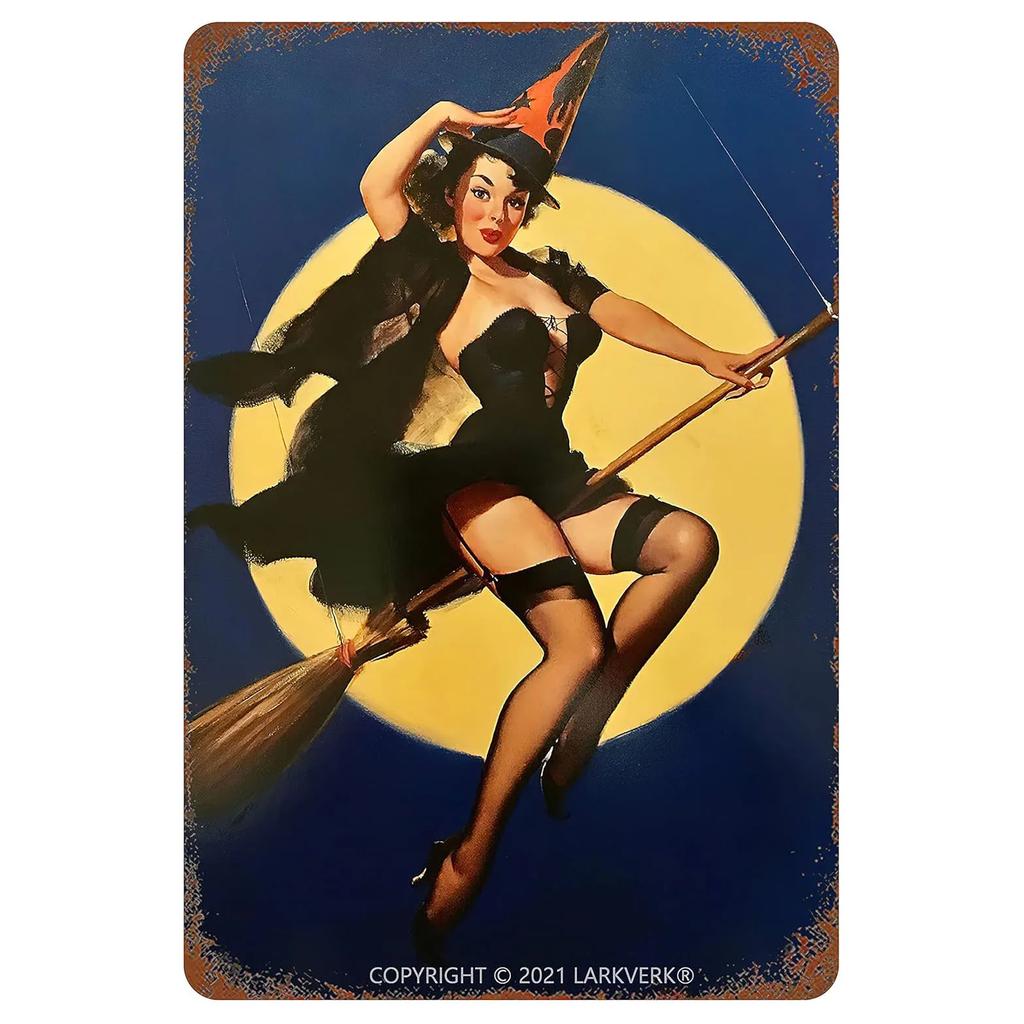 In A World Full of Princesses Be A Witch Happy Halloween Metal Tin signs Indoor & Outdoor Home Bar Coffee Wall Decor Posters