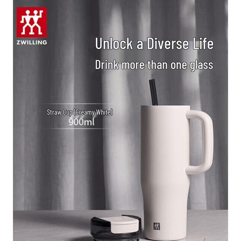 

ZWILLING 900 мл Портативный термоизолированный стакан из нержавеющей стали с трубочкой