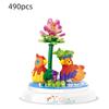 Mini Stadt Rose Sonnenblumen Töpfe Bouquet Baustein Ewige Blume Heimdekoration DIY Modell Steine Kinderspielzeug Geburtstagsgeschenk