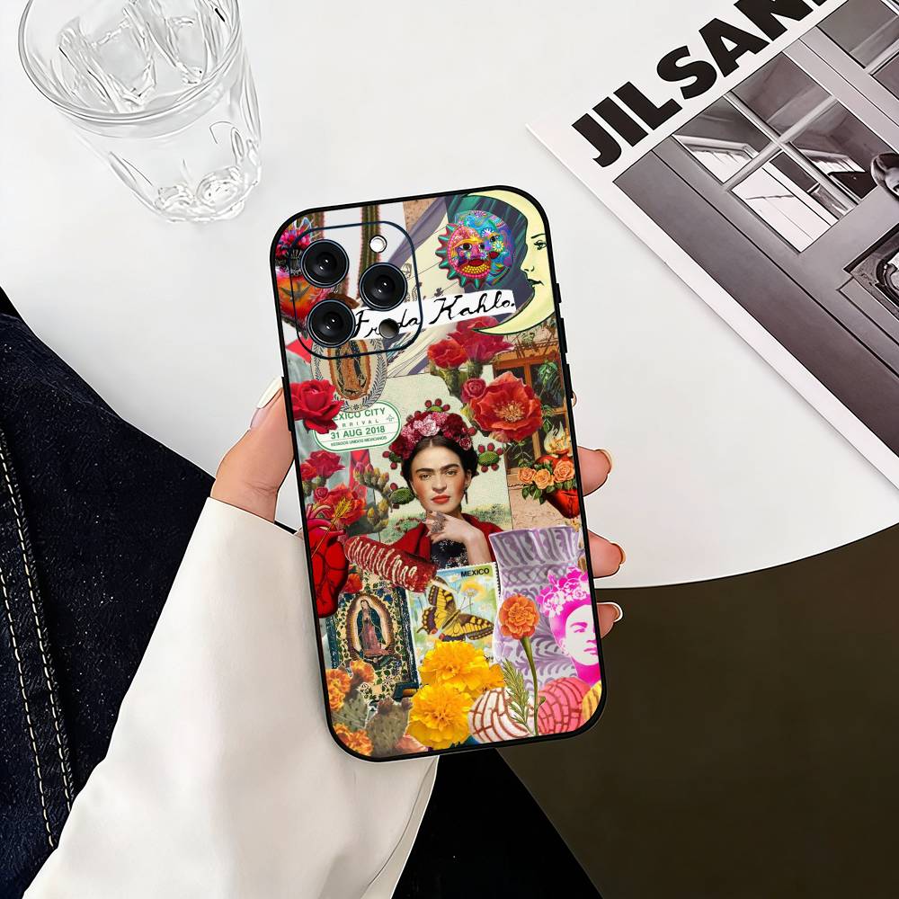 Μόδα F-fridaS Kahlo-Θήκη Κινητού PC Σιλικόνη Μαλακή Για IPhone 17 16 15 14 13 12 11 X XR Plus Pro Max Plus
