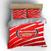 Set Biancheria da Letto Rossa con Logo Arsenal Set Copripiumino Federe Decorazione per la Casa (1 * Copripiumino 2 * Federe, senza piumino)