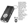 Magnetic EDC Flashlight Aluminum Alloy Keychain Light with USB-C Charging Adjustable Brightness Mini Clip-on Flashlight for Outdoor Emergency