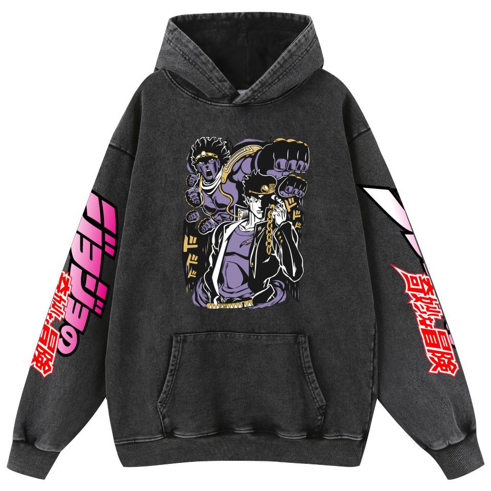 Retro Used Reine Baumwolle JOJO's Bizarre Adventure Hoodie Unisex