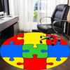 1PC Puzzle Circle Chair Carpet for Office Non-Slip, Lightweight, Machine Washable Rug for Office, Sleeping, Room - Holiday Decoryy251009137