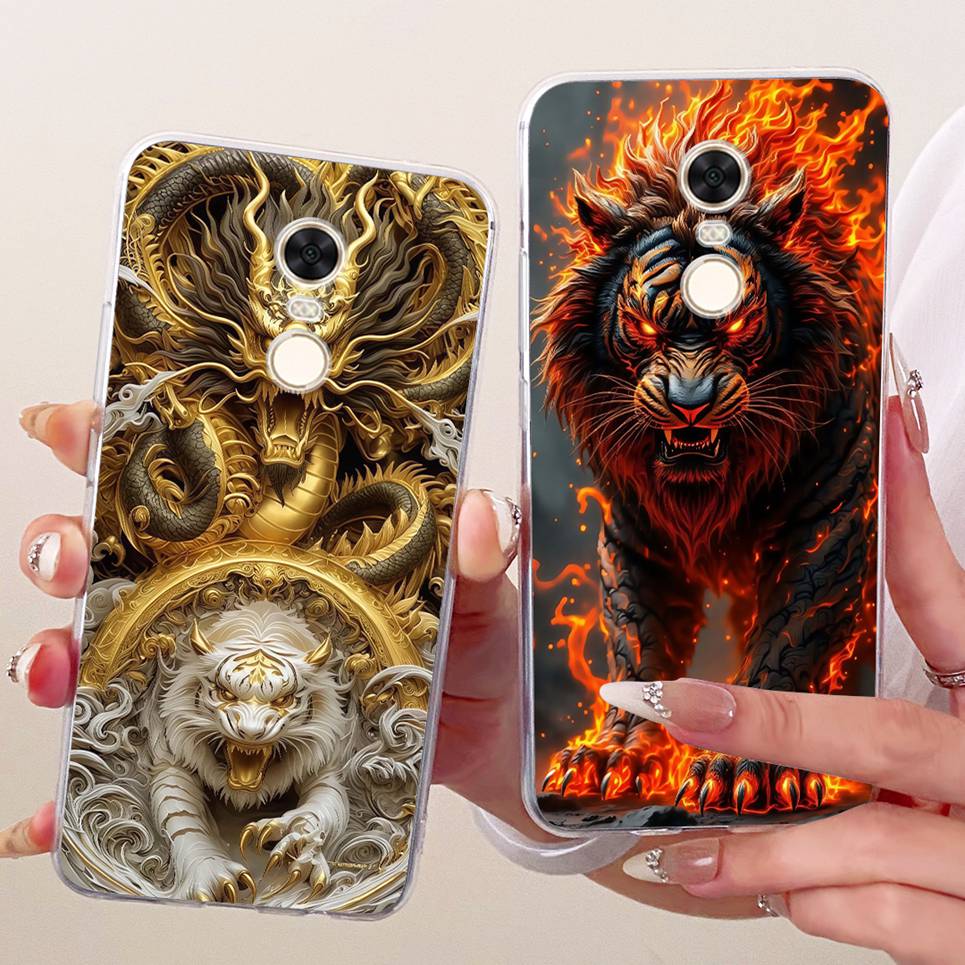 For Xiaomi Redmi 5 Plus 5Plus Redmi5 Phone Case Chinese Dragon Cute Cat Cartoon Pattern Casing Soft Clear Silicone Back Cover