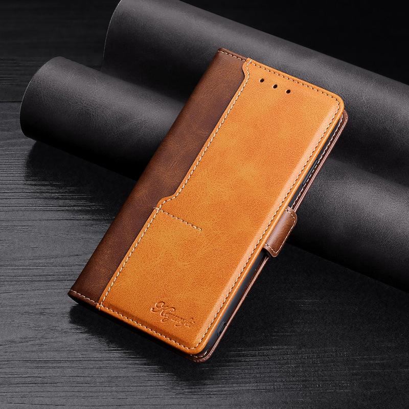 

Nokia 5.1/G60 5G Leather Flip Case with Card Slot Nokia C22 золотий/темно-коричневого кольору