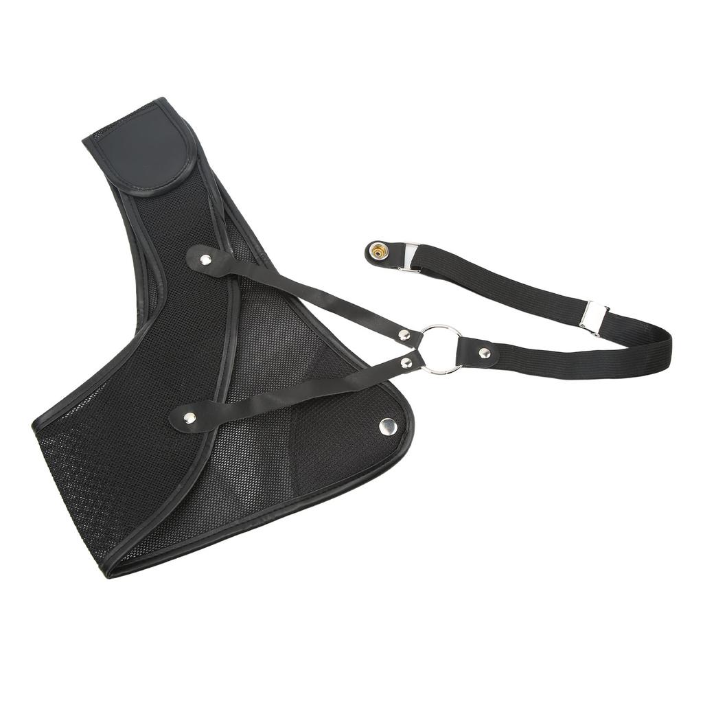 Archery Chest Guard Black PET And Cowhide Hunting Chest Protector for Shooting Recurve Bow S