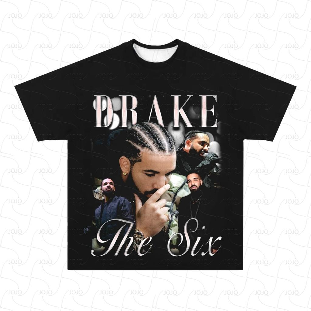Real Rapper Drake Retro Graphic T Shirt Men's Hip Hop Clothing Y2k Unisex Fashion Oversized West Coast Gangster Top Gift for Fan