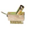Weed Eater Crack Cleaner Manual Crevice Weeding Tool with Stainless Steel Handle Adjustable Height Moss Remover Brush