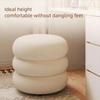 Modern Cream Style Low Stool Home Furniture Lamb Velvet Household Small Stool Shoes-changing Makeup Stool Home