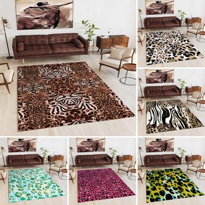 Teppich mit Leopardenmuster für Wohnzimmerdekoration Bodenteppich Nordische Leichte Luxus Schlafzimmer Nachttisch Couchtisch Heimteppiche Rutschfest