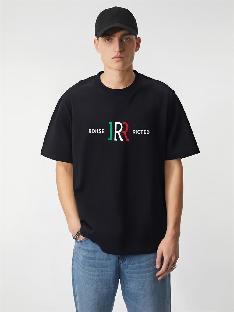 INS Fashion Men Large Size Loose Short Sleeves T-Shirt 100% Cotton