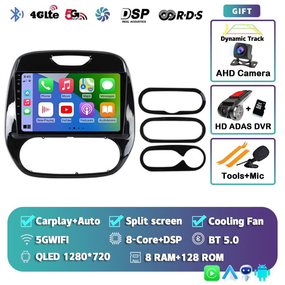 Android 14 Carplay Auto Car Radio For Renault Kaptur Captur 2016 2017 2018 2019  Multimedia Player Stereo 4G GPS DSP 360 Camera