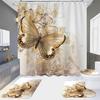 4-Piece Shower Curtain Set with HD Digital Printing | Waterproof, Drill-Free, Ideal for Home/Hotel Bathroom Partition