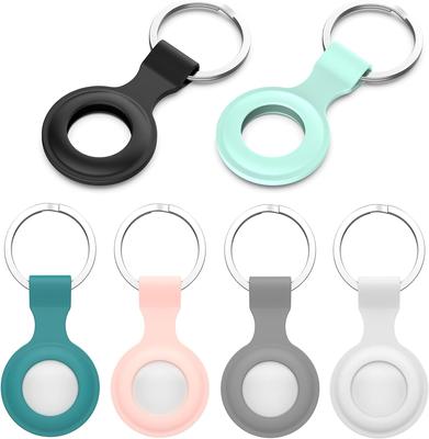 Cover for Airtags Case Liquid Silicone Protective Shell Tracker Accessories Anti-scratch Sleeve Keychain Air Tag Case