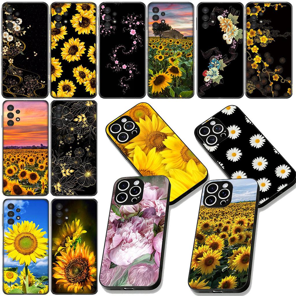 Sunflower Flower Art Painted Colourful Phone Case for Samsung Galaxy A04 j7 J5 J2 Prime J8 A01 A02 A03 A42 M06 M16 M56 M23 G57