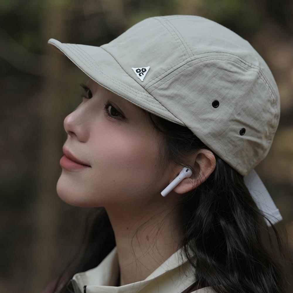 Solid Color Short Brim Baseball Cap Quick-Dry Peaked Cap Versatile Sun Hat  Girl