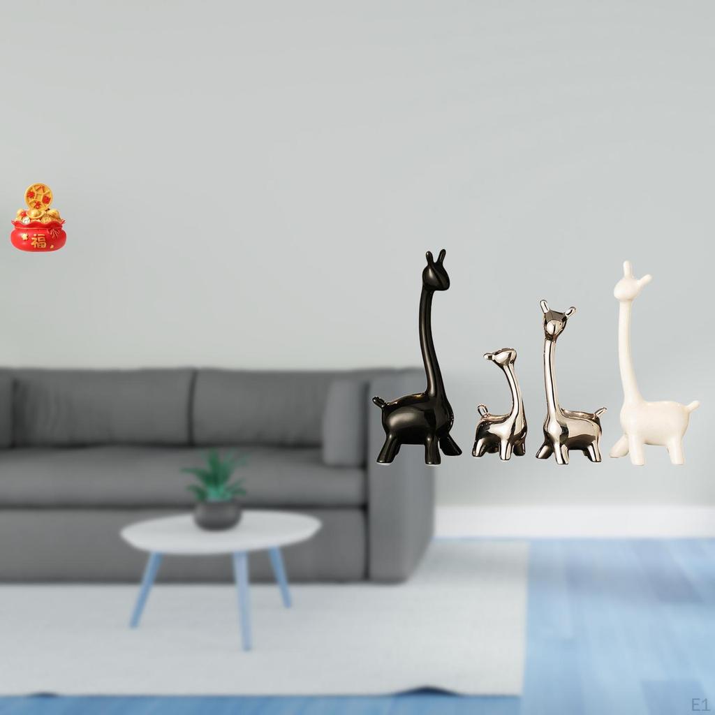 Festival Treasure Basin Cornucopia Ornament And Modern Creative Ceramic Giraffe Statue for Bedroom