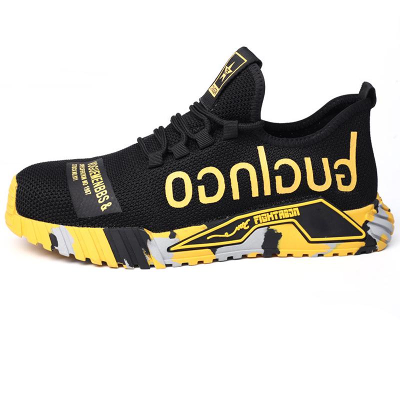 Men Work Safety Shoes Steel Toe Cap Indestructible Shoes Anti-smash Anti Puncture Work Sneakers Wear Resistant Protective Shoes