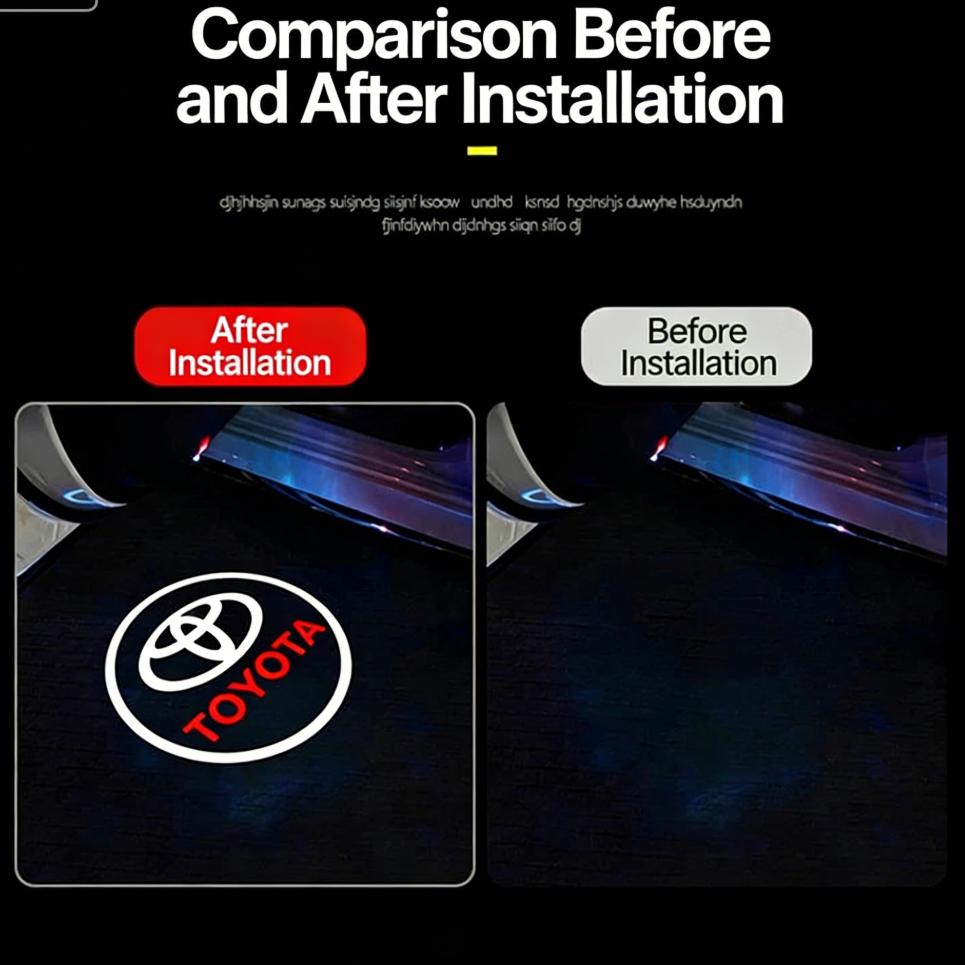 Car Door Welcome Light for Toyota GRsport Crown Hilux Aygo Yaris Corolla Logo Ghost Shadow LED Atmosphere Light Universal Fit
