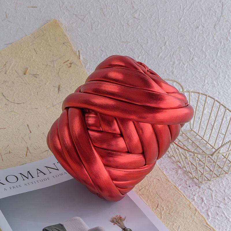 Metallic Textured Super Thick Icelandic Wool Yarn, 2cm Core-Filled Cotton Hand-Knitting Yarn for DIY Bags