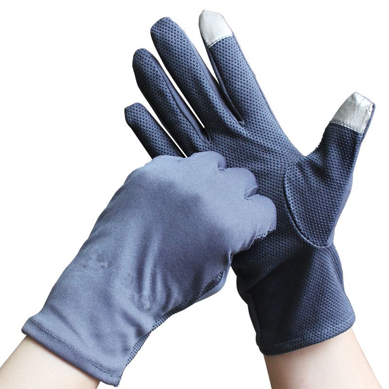 

Screen Polyester Black and Gray White Gloves Thin Short Breathable Three-Rib Etiquette Non-Slip Men s and Women s Driving Special Car Spring Summer Grey Drop Drip 1 Pair All yards