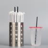 ZISIZ Extra Long Disposable Thin Milk Tea Straws