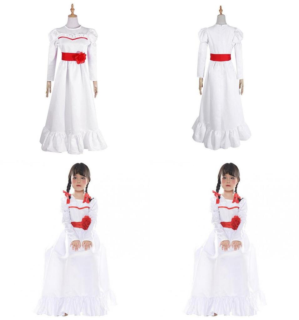Bezaubernde Annabelle Creation Halloween Horrorpuppe Weißes Kleid Für Mädchen Und Erwachsene