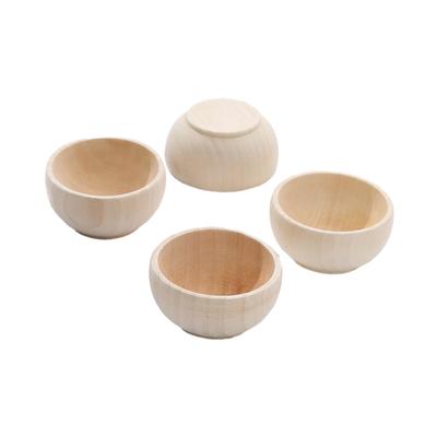 4 stück Holz Handwerk Schüssel Handwerk Kunst Zählen Sortieren Kits Malerei Unvollendet