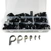 200er-Set Nylon-Drahtclips, praktische schwarze Kabelklemmen, Nylon-Clip-Sortiment für Kabelorganisation und Drahtmanagement