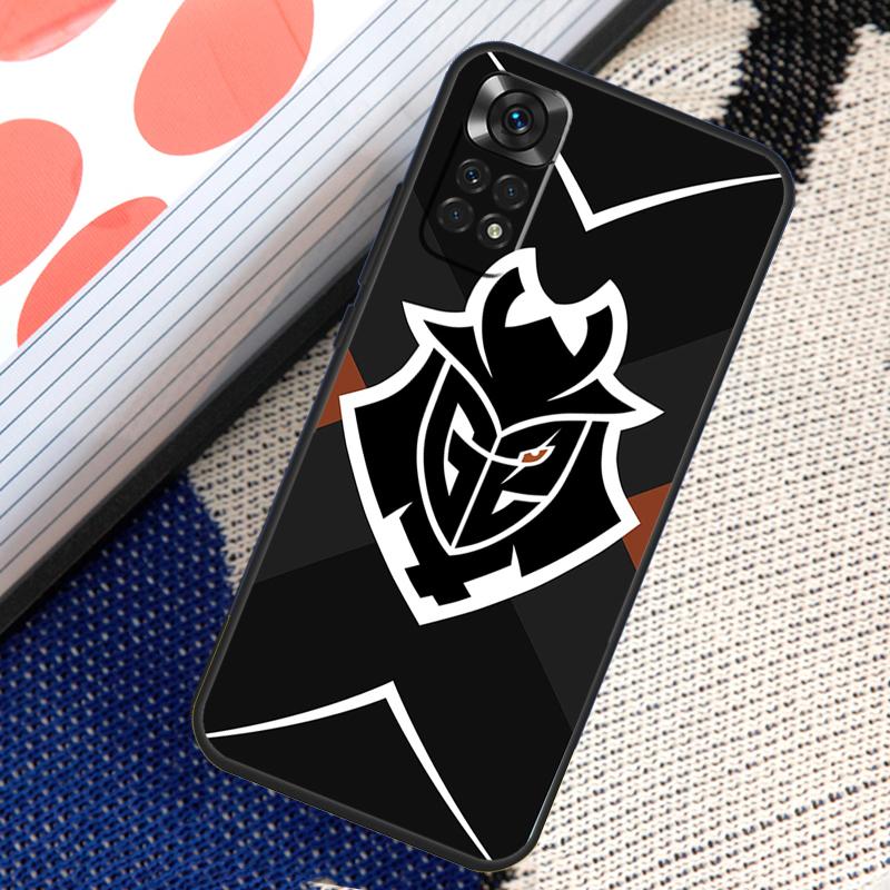 G2 ESports Case For Xiaomi Redmi Note 10 11 Pro 8 9 12 Pro 11S 10S 9S Redmi 9 10 12C 9C 10C Back Cover