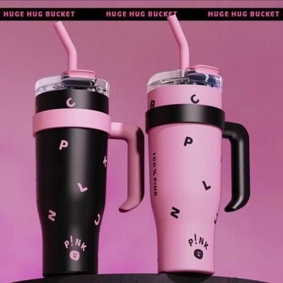 Neu 304 Edelstahl Vakuum Tasse Hoch Aussehende Eis Tasse Auto Stroh Kalt Halten Auto Tasse