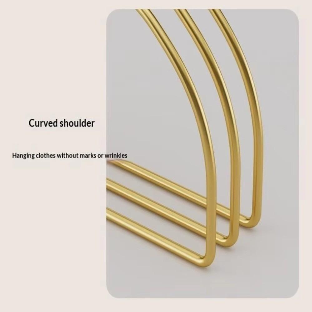 Iron Clothes Rack Gold Pants Shelf Multi-function Tie Hooks for Adult Kids
