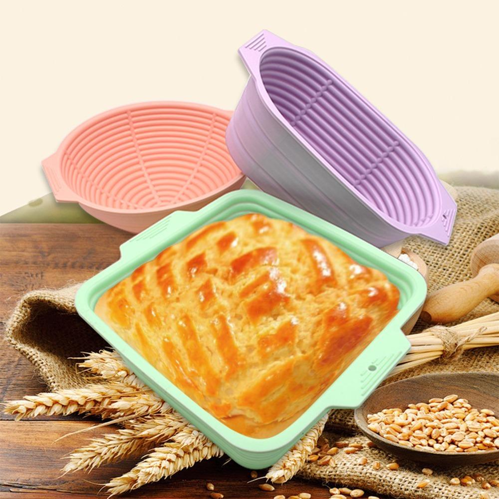1Pc Collapsible Silicone Bread Fermentation Basket Non-stick Bread Proofing Baskets for Sourdough Baking for Various for Bread