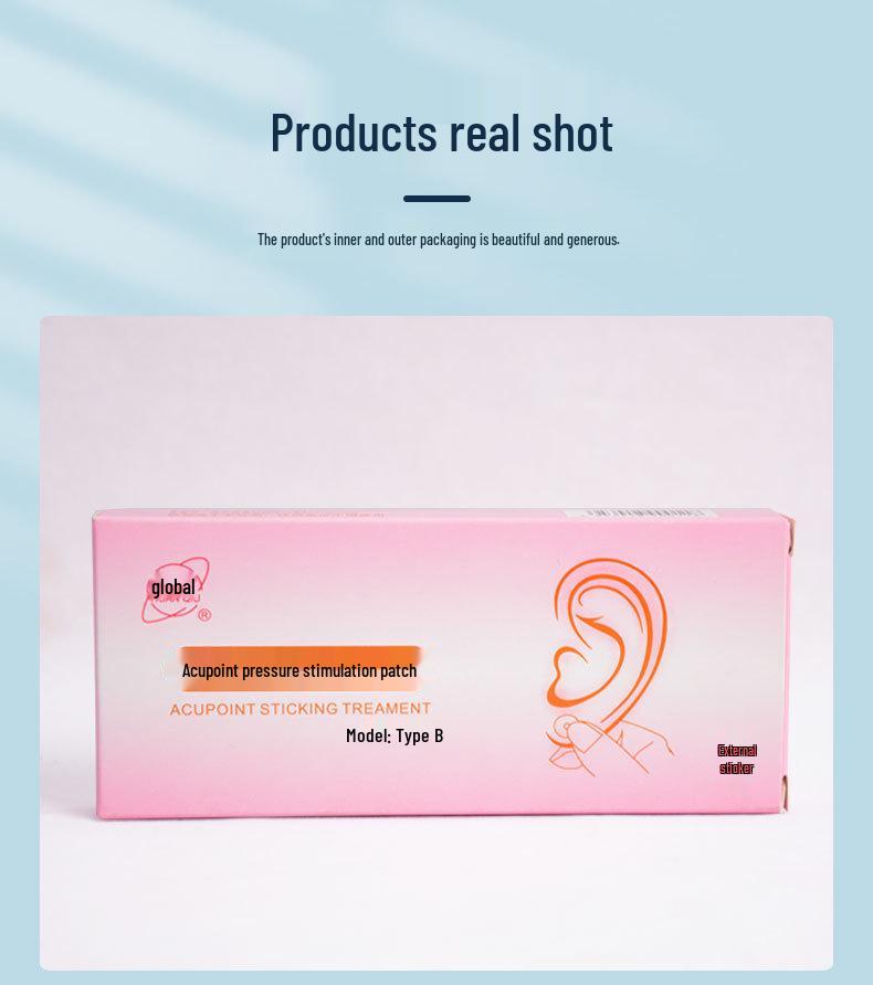 Global Brand Magnetic Ear Acupoint Stimulation Patch with Gold & Silver Beads