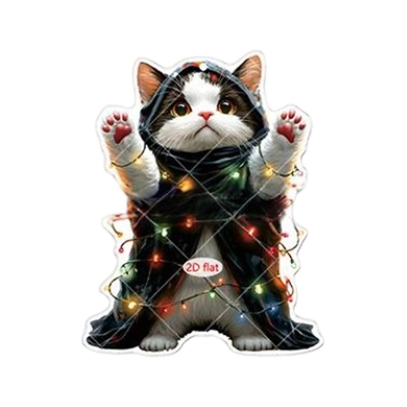 

Skeleton Black Cat Acrylic Hanging Ornament - Halloween Decor for Car, Rearview, Home, Bag & Gift (1 Piece)