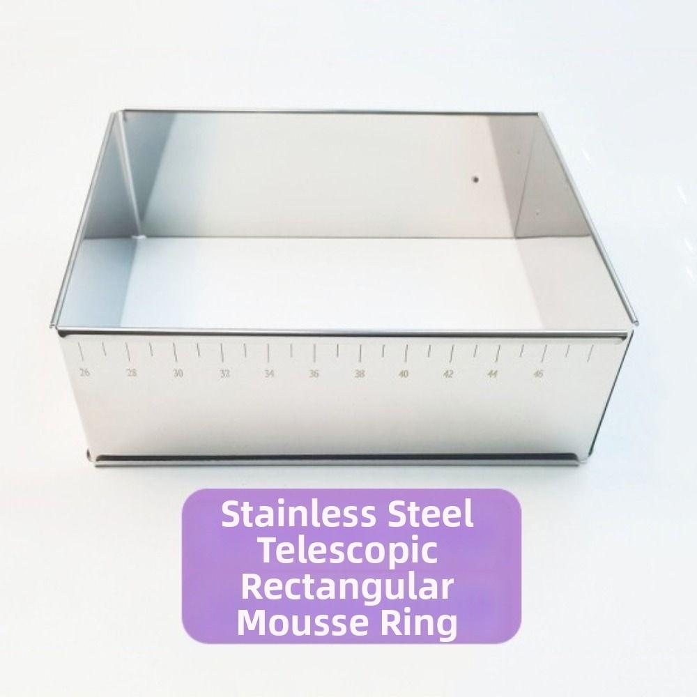 Rectangular Stainless Steel Baking Mould DIY Mousse Cake Ring Dessert Baking Mould Home Bakery